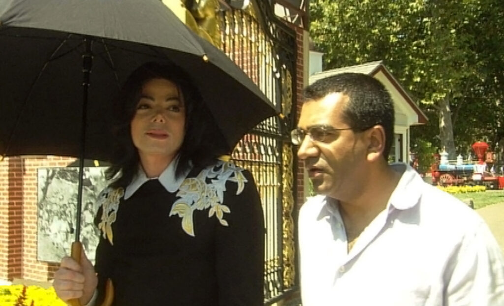 Martin Bashir and Michael Jackson filming Living With Michael Jackson