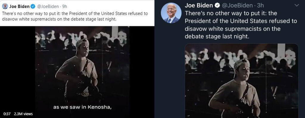 Joe Biden tweet on Kyle Rittenhouse
